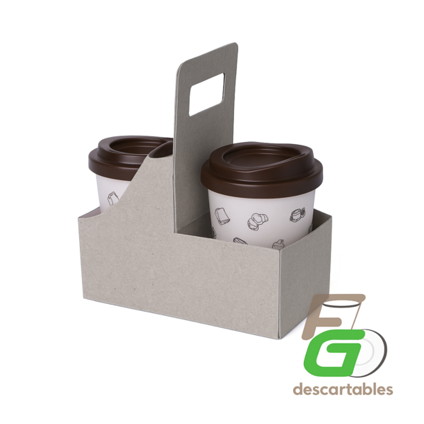 Caja CARRY TRAY para 2 Vasos
