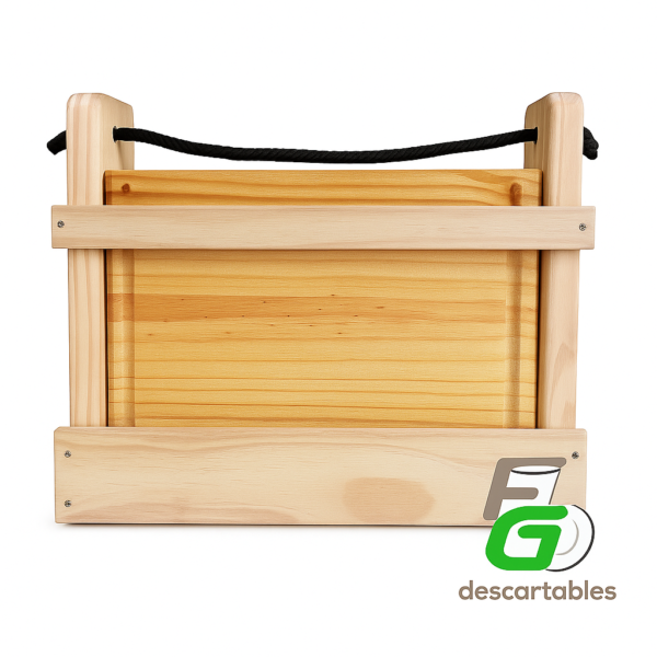 SET 4 PLATOS en Madera