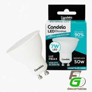 Lampara Dicroica LED 7w FRIA