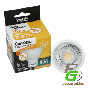 Lampara Dicroica LED 7w CALIDA