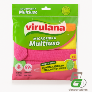 Paños Microfibra multiuso x4