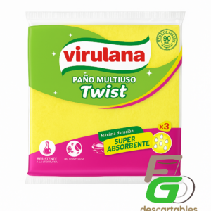 Paño Color TWIST Virulana x 3 unidades