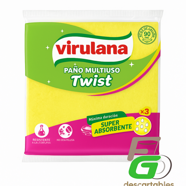 Paño Color TWIST Virulana x 3 unidades