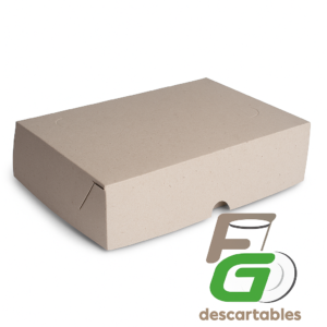 Caja Empanada Gris Ref 23X23x6cm 100 un.