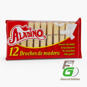 Broches de Madera x 12 un.