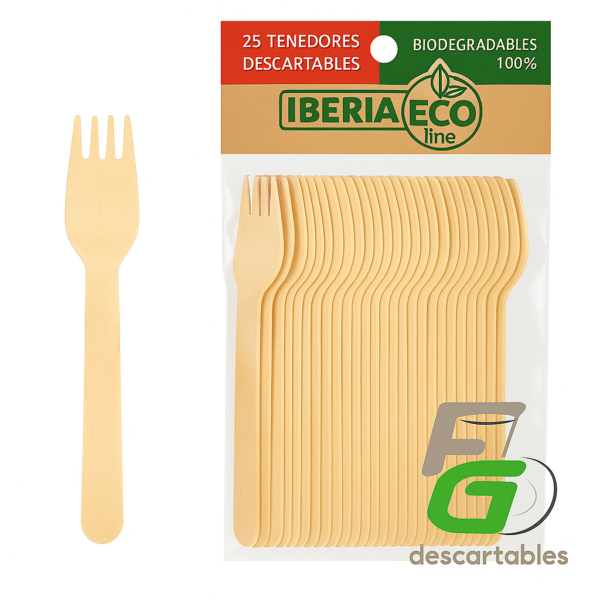 Tenedores ecológicos de madera