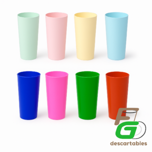 Vaso Trago Largo COLOR Pack 10 unidades