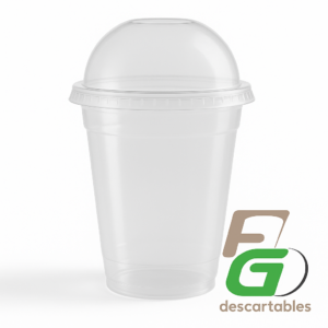 Vaso TOLEDO 325cc c/Tapa Domo x 25u Plastivas