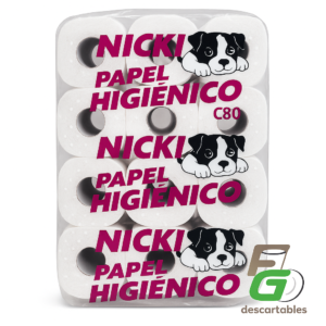 Higiénico NICKI Bolsón 30 Rollos x 80m