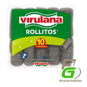 Rollito Lana de Acero "VIRULANA" Paq. 10 un