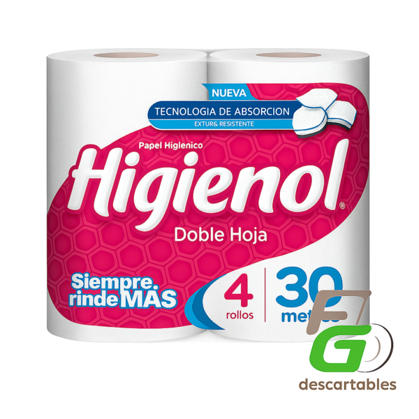 Higiénico HIGIENOL Premium 4x30m Doble Hoja
