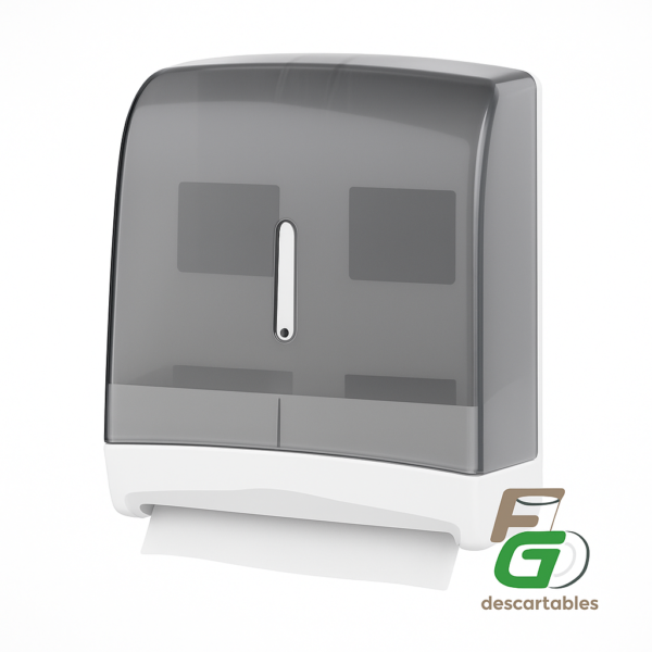 Dispenser Toalla Intercalada Tapa Fume PP