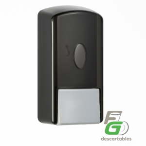Dispenser Jabon Liquido Tapa Negra Tecla Gris