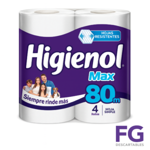 Higiénico HIGIENOL MAX ALOE 4x80m