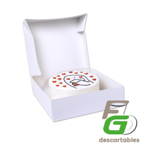 Caja Torta/MULTIUSO Blanca 28x28x8.5