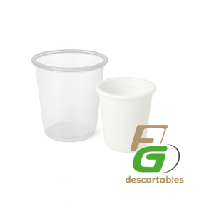 Vaso 220cc PP Traslucido o Blanco Work 100u.