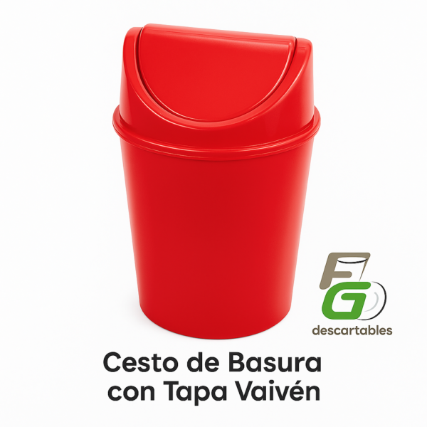 Recipiente Residuo 6 lts conTapa Vaiven