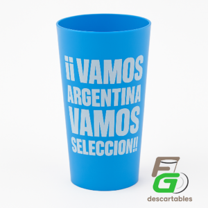 Vaso trago Largo PP Flex Celeste ARGENTINA