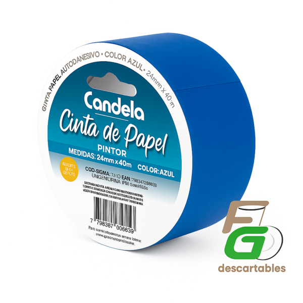 Cinta Enmascarar Azul 36x40m Candela