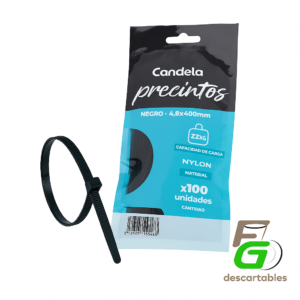 Precinto 4,8 x 20cm Negro paq. 100u