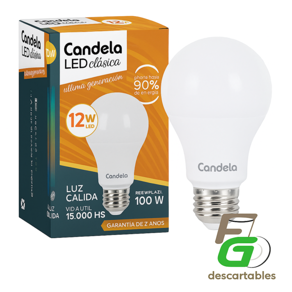 Lampara LED foco 12w LUZ CALIDA