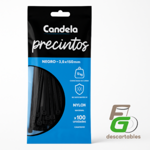 Precinto 3,6 x 15cm Negro paq. 100u