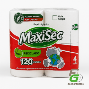 Papel Higiénico MAXISEC 4 rollos x 30m Hojas