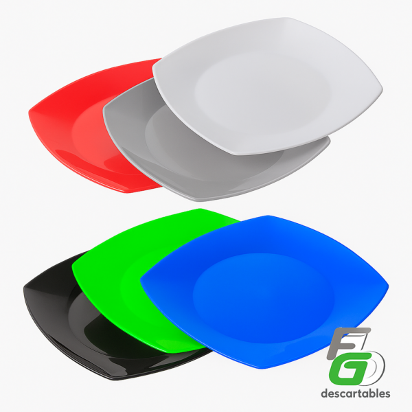 Platos Cuadrado Color