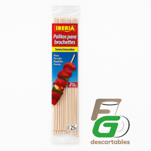 Palito Brochette 25cm x 25un IBERIA