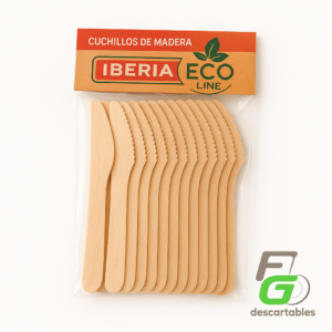 Cuchillo ECOLOGICO de MADERA x 25u.