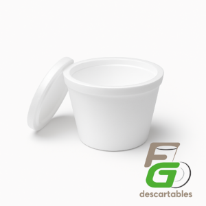 Pote Helado c/Tapa Conico 1/2 8-3-23 ISOPOR x20u