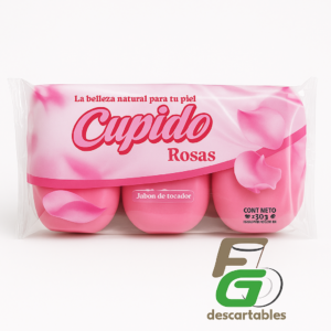 Jabon Tocador CUPIDO Rosa 3x80gr.
