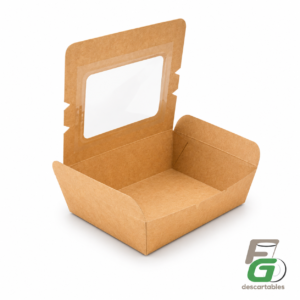 Caja con Visor Nº2 24oz 17x12x4.5cm MOCA